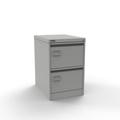 Silverline Executive 2 Drawer Individually Locking Foolscap Filing Cabinet - Light Grey