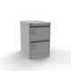 Silverline Executive 2 Drawer Individually Locking Foolscap Filing Cabinet - Light Grey