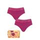 Ladies 2 Pack Sloggi Period Pants Hipster Light Wine Medium