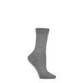 Ladies 1 Pair Falke Climawool Recycled Yarn Socks Light Grey 4-5 Ladies