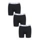 3 Pack Black Cotton Stretch Longer Leg Boxer Brief Shorts Men's Large - Calvin Klein