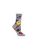 Ladies 1 Pair Thought Abstract Floral Organic Cotton Socks Mid Grey 4-7 Ladies