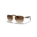 Ray-Ban Sunglasses Man Rb3533 - Gold Frame Brown Lenses 57-17