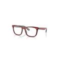 Ray-Ban Eyeglasses Unisex Rb7209 Optics - Red Black Grey Frame Clear Lenses Polarized 53-20