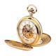 Rotary Men's Gold Plated Skeleton Pocket Watch