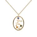 PDPAOLA Virgo 18ct Gold Plated Silver Gemstones Pendant