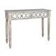 Aurora Boutique Miami Beach Mirrored Wood Ash 2 Drawer Console Table