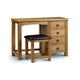 Solid Oak Dressing Table with 4 Drawers -Manhattan - Julian Bowen