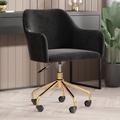 Black Velvet Office Chair - Marley