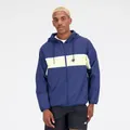 New Balance Men's Athletics Remastered Woven Jacket in Blue Polywoven, size Medium