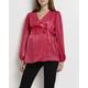 River Island Womens Pink Satin Maternity Wrap Blouse