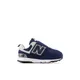 New Balance Kids' 574 NEW-B Hook & Loop in Blue/White Synthetic, size 8