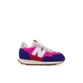 New Balance Infants' 237 Bungee in Blue/Pink Synthetic, size 4.5