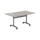 Tilting Table 1400 X 800 - Grey Oak Top and Silver Legs - OTT1480SVGO
