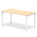 Evolve Single White Frame Bench Desk 1200 Maple - BE119