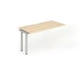 Evolve Single Ext Kit Silver Frame Bench Desk 1200 Maple - BE339