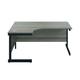 Jemini Radial Left Hand Single Upright Cantilever Desk 1800x1200x730mm