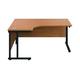 Jemini Radial Left Hand Double Upright Cantilever Desk 1600x1200x730mm