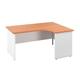 Panel Plus Radial Right Hand Desk Beech