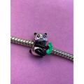 sterling Silver Panda Bear Slider Charm For Pandora