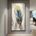 Feather Textured Acrylic Painting Extra Large Abstract Handmade Modern Oversize Wall Art