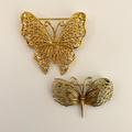 Duo Of Delicate Butterfly Pins