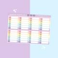 Rainbow Skulls Full Box Checklists Planner Stickers Sheet For Vertical Planners A La Carte