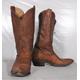 Vintage Men's Nocona Leather Cowboy Western 8 D Tan Brown