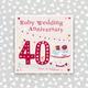 Ruby Wedding Anniversary Card - 40Th Wedding Anniversary Card