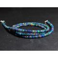 High Quality Opal Beaded Necklace 33Ct Natural Black Ethiopian Opal 18 Inch 1 Line Strand Bead Welo Fire 3x2mm