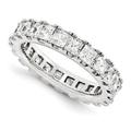 Liv 14K White Gold Princess Cut Eternity Design Band Ring 4.50Ct G/Si Made To Order