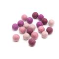 Pink & Heather Pom Palette - 20 Balls 1cm, 1.5cm, Or 2cm Wool Felt Balls in 100% Handmade Poms Beads