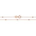 9K Rose Gold Fine Lightweight Beaded Flat Trace Cable Chain - Solid