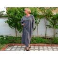Plus Size Kimono Kaftan Maxi Dress, Winter House Long Cotton Dress