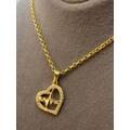 14Kgold Heartbeat Necklace , 20 Inches, 1.5mm, Gift For Her , Valentine's Gift