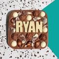 Personalised Luxury Belgian Chocolate Slab Bar. Ferrero Rocher. Lindt White Truffle. Guylian