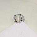925 Sterling Silver Ring - Natural Moonstone Men's Solid Gemstone Birthstone Cabochon Gents Ring