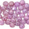 Pink Ruby Cabochons 8mm Round | Rose Cut Checkerboard