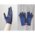 1960S Navy Blue Nylon Wrist Gloves | Vintage 60S Stretch Womens Accessories Size 6 6.5 7