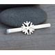 Snowflake Tie Clip in Sterling Silver, Silver Slide, Personalized