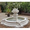 Lion Urn Fountain With Small Neapolitan Pool