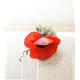 Vibrant Red Silk Poppy Hair Flower Or Pin On Corsage