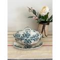 A Gorgeous Antique 19Th Century Ashworth Brothers May Pattern Lidded Floral Decorative Dish With Separate Saucer