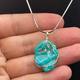 1 Pc Natural Turquoise Necklace Pendant Real Dark Blue Nugget Jewelry