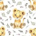 Organic Baby Lion Jungle Floral Nursery & Toddler Bedding, Crib Sheet, Blanket, Changing Pad Cover