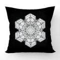 Ice Design Cushion, Ice Crystal Winter Home Decor, Double Sided Print