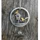 Silver Bird House Pendant Made From Eco Silver, Nature Necklace in 925 Handmade Bird Jewelry Cut Antique Coin With Gold