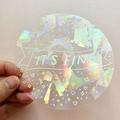 It's Fine Rainbow Suncatcher Decal - For Windows Stickers Reusable Maker Affirmations Holiday Christmas Gifts