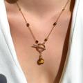 Aiai Tiger Eye Toggle Necklace | 14K Gold Filled/Eye