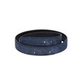 Belt With No Buckle - Leather Suede Blue Mens Without Buckles Navy